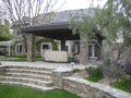 Patio Cover With Natural Stone Columns
