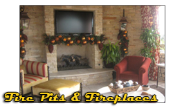Outdoor Red Brick Fireplace